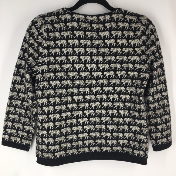 RACHEL ROY Lion Print Cardigan Size Medium - Picture 2 of 8